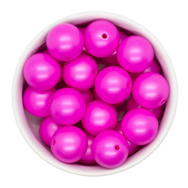Bright Pink Matte Beads 20mm (Package of 10)