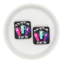 All the Pretty Girls Sip Like This Silicone Focal Bead 33x31mm (Package of 2)