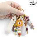 Beadable Vegan Leather Strap Keychain/Bag Clip (Package of 1)