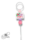 I Love You Mom Silicone Focal Bead 23x30mm (Package of 2)