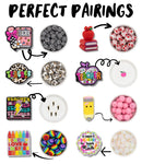 Black & White Check Printed Silicone Beads 15mm (Package of 10)