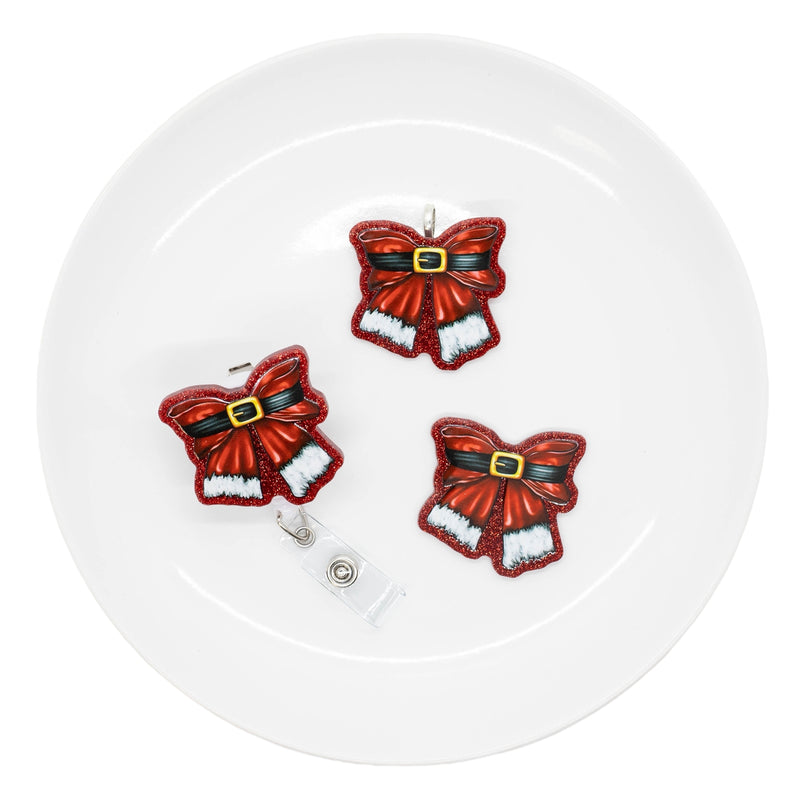 Santa Bow Acrylic Accent 43x44mm (Package of 1)
