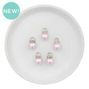 Powder Pink Faux Pearl Bauble Charm 17x10mm (Package of 5)