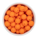 Orange Silicone Beads 15mm (Package of 10)