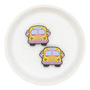 Retro School Bus Silicone Focal Bead 26x33mm (Package of 2)
