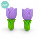 3-D Tulip Silicone Focal Bead 14x29x13mm (Package of 2)