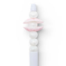 3-D Pearlized Light Pink Builder Shell Silicone Focal Bead 20x27x30mm (Package of 2)