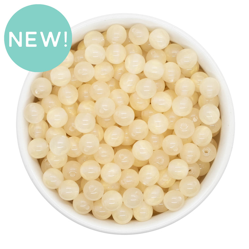 Ivory Pearly Luster Beads 8mm (Package of Approx. 50 Beads)