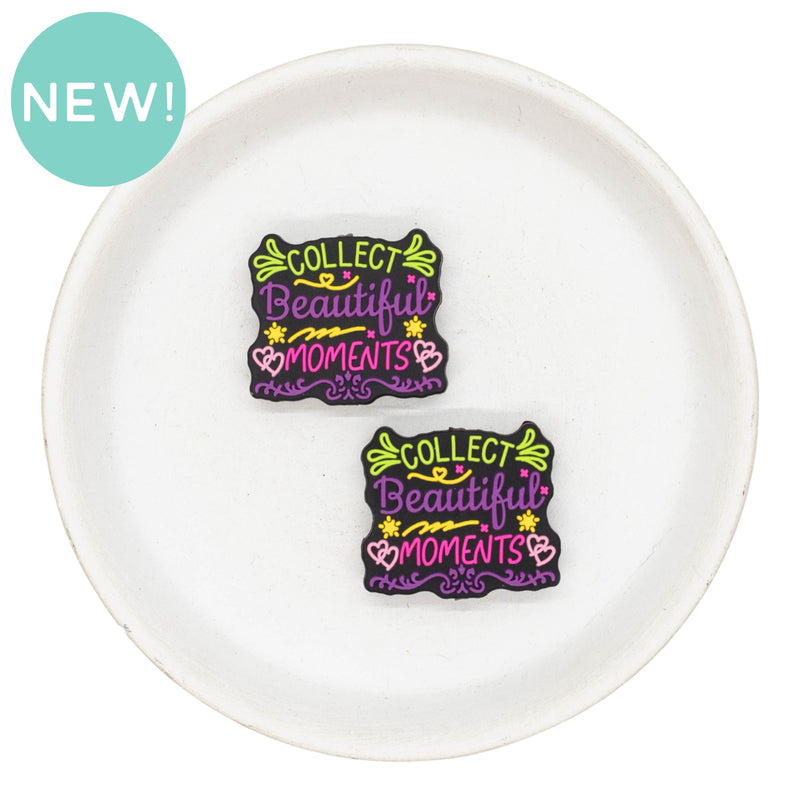 Collect Beautiful Moments Silicone Focal Bead 25x30mm (Package of 2)