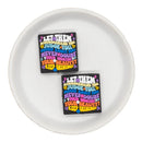 Bold Version: Let Them Misunderstand You, Judge You, Gossip About You. Never Doubt Your Worth, Your Beauty! Keep Shining! Silicone Focal Bead 33x32mm (Package of 2)