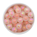Sherbet Iridescent Satin Finish Color Core Beads 16mm (Package of 10)