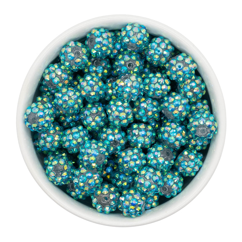 Peacock Rhinestone Beads 12mm (Package of 20)