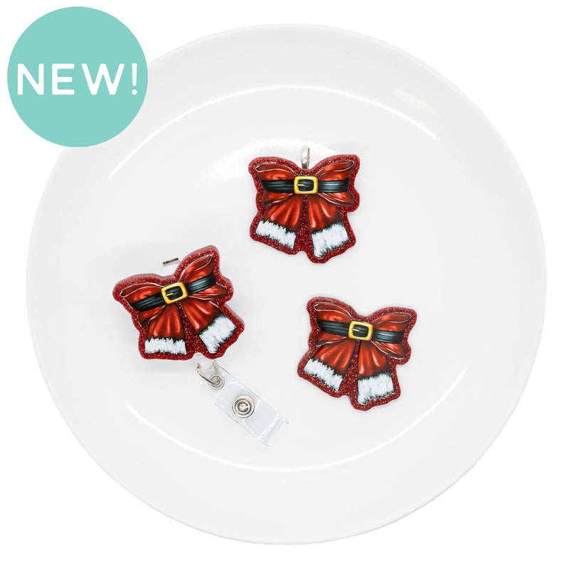Santa Bow Acrylic Accent 43x44mm (Package of 1)