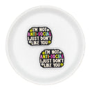 I'm Not Anti-Social I Just Don't Like You Silicone Focal Bead 33x24mm (Package of 2)