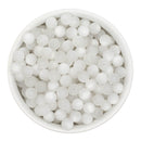 White Matte Pearly Luster Beads 8mm (Package of Approx. 50 Beads)