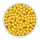 Yellow Pearl Beads 8mm (Package of Approx. 50 Beads)