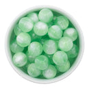 Mint Green Shimmer & Pearly Luster Duo Beads 16mm (Package of 10)