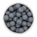 Fossil Grey Silicone Beads 15mm (Package of 10)