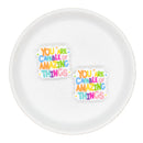 You Are Capable of Amazing Things Silicone Focal Bead 27x29mm (Package of 2)