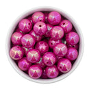 Hot Pink Iridescent Solid Beads 16mm (Package of 10)