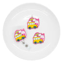 School Bus w/Rainbow & Backpack Acrylic Accent 43x44mm (Package of 1)