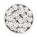 Cross Printed Silicone Beads 15mm (Package of 10)