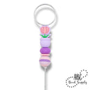 3-D Tulip in Lavender Flower Pot Silicone Focal Bead 29x15x14mm (Package of 2)