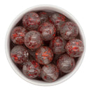 Clear w/Red Cupid & Heart Sequin and Silver Glitter Filled Beads 20mm (Package of 10)