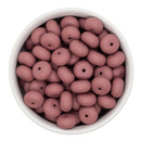 Rose Silicone Abacus Beads 8x14mm (Package of 10)