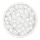Clear Translucent Pumpkin White Core Beads 12mm (Package of 20)