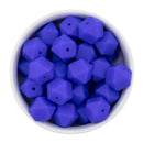 Royal Blue Hexagon Silicone Beads 14.5mm - Flat Top (Package of 5)