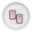 Girl Math Calculator Focal Bead 33x22mm (Package of 2)