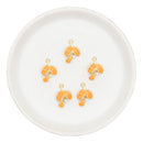Orange Leaf Enamel Charm w/Pearl 13x20mm (Package of 5)