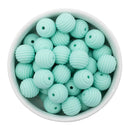 Mint Solid Spiral 15mm Silicone Beads (Package of 10)