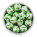 Holly Printed Beads 20mm (Package of 10)