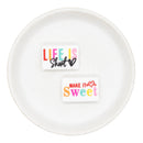 Life is Short, Make it Sweet Silicone Focal Bead 30x20mm (Package of 2)