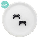 3-D Black Petite Bow Silicone Focal Bead 13x22mm (Package of 2)