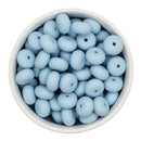 Pale Blue Silicone Abacus Beads 8x14mm (Package of 10)
