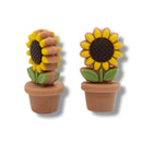 3-D Sunflower in a Pot Silicone Focal Bead 30x15x14mm (Package of 2)