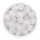 White/Clear Translucent Holographic Spangle Beads 16mm (Package of 10)