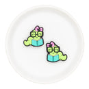 Bookworm w/Bow Reading Silicone Focal Bead 28x27mm (Package of 2)