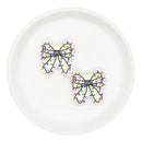 Christmas Light Bow Silicone Focal Bead 28x30mm (Package of 2)