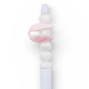 3-D Pearlized Light Pink Builder Shell Silicone Focal Bead 20x27x30mm (Package of 2)
