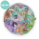 3-D Iridescent Translucent Ombre Starfish Bead Assortment 35x38x12mm (Package of 5)