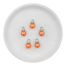 Orange Faux Pearl Bauble Charm 17x10mm (Package of 5)