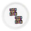 I Listen and I DO Judge Silicone Focal Bead 28mm (Package of 2)
