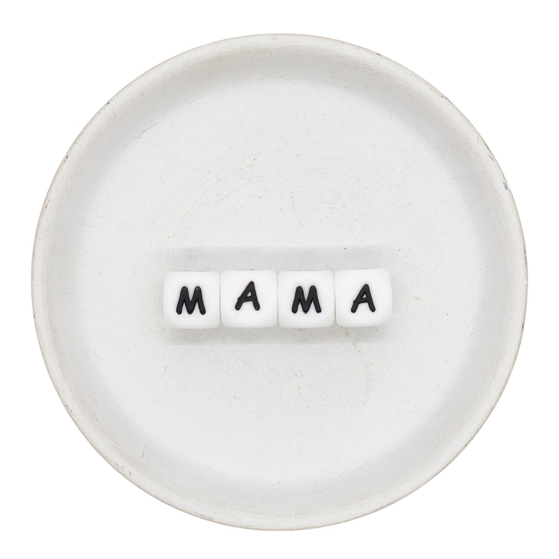"MAMA" Letter Set Silicone Beads 12mm