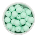 Fresh Mint Flocked/Fuzzy Beads 16mm (Package of 10)