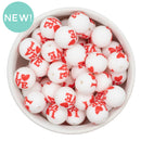 LOVE Printed Silicone Beads 15mm (Package of 10)