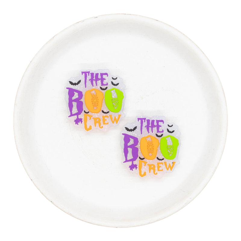 The Boo Crew Glitter Silicone Focal Bead 31x30mm (Package of 2)